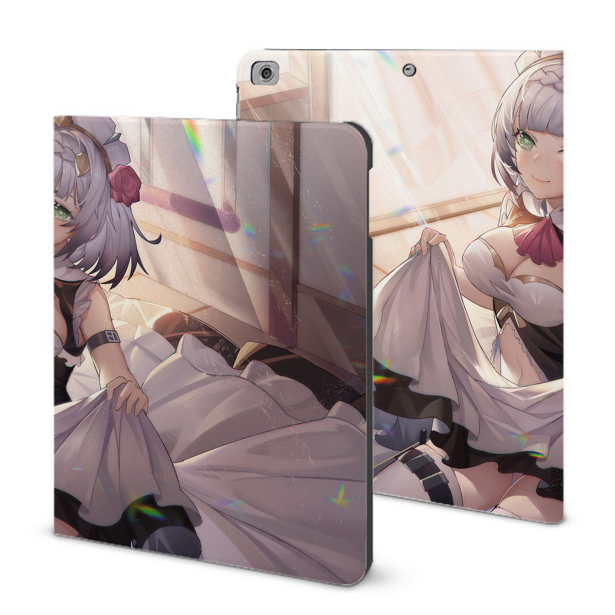 げんし神 genshin IPad ケース ブック型 PUレザー TPU 耐衝撃 軽量 薄型 ペン収納なし 全面保護 IPad 各モデル対応